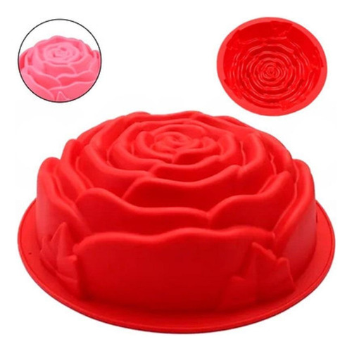 Forma De Silicone Rosa 24cm Sn20277 Mimo Style Unic Vermelho