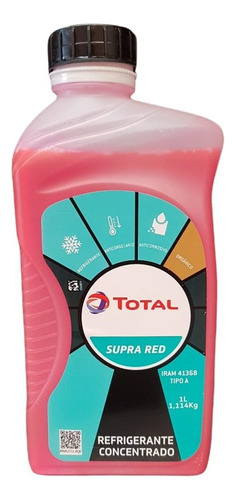 Liquido Refrigerante Total Glacelf Supra Red X1lts