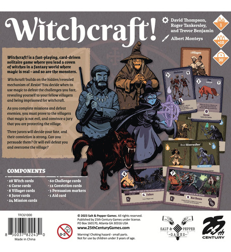 Brujería, Juego Rápido De Cartas Solitarias Para Liderar Un