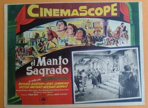  Antiguo Afiche De Cine/ El Manto Sagrado/ 42x32cm/envío Gra