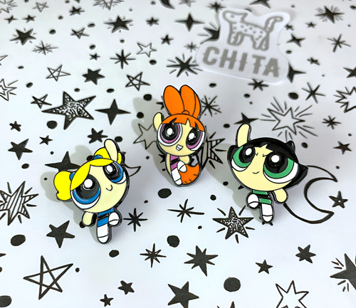 Set 3 Pin Las Chicas Superpoderosas / Dibujos Animados