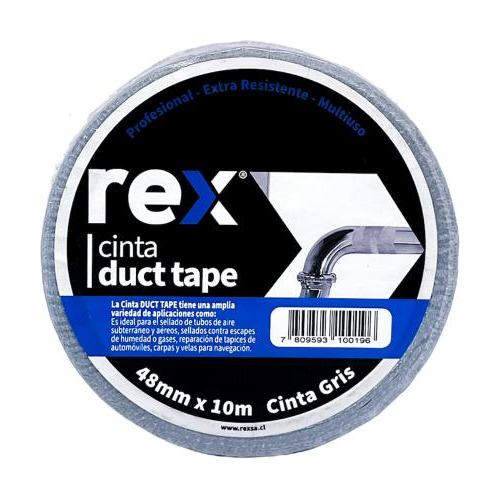 Cinta Ducto Gris 10 Mts Rex - Rex30471