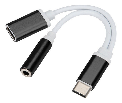 Adaptador Usb-c A Plug 3.5mm Audio Con Cargador Usbc Tipo C