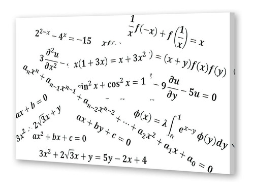 Cuadro 20x30cm Leyes Matematicas Formula Fisica P1