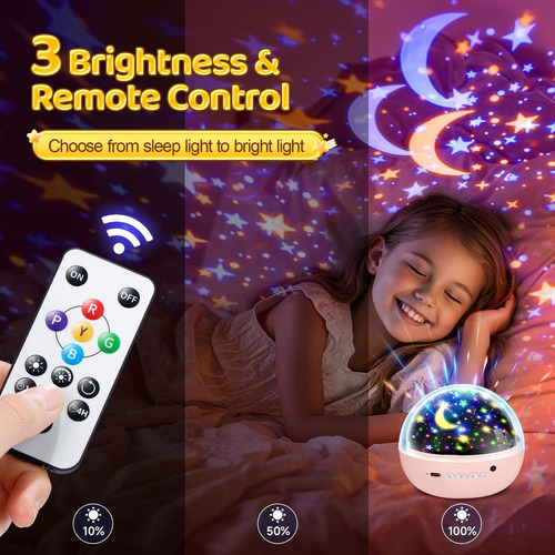 Proyector De Luz Nocturna Unicornio Staryou 3 Películas 93