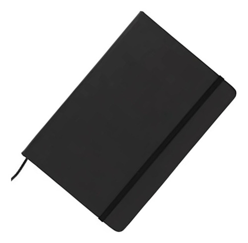 Cuaderno A5 Negro Cómodo Para Escribir, Funda De Piel Sintét