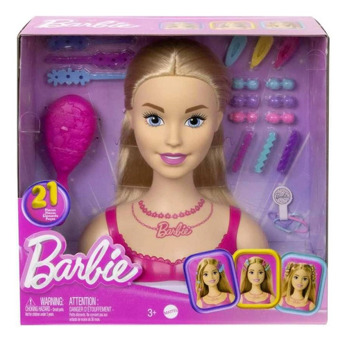 Muñeca Cabeza Para Peinar Juguete Barbie 21 Piezas Mattel