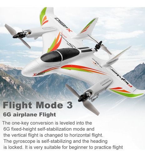 1 Abs, 2,4 G, 6 Canales, Wltoys Xk X450, 3d/6 G, Led Rc Avio