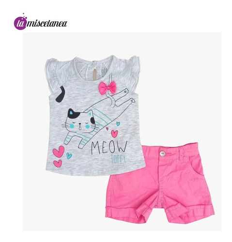 Conjunto De Blusa Y Short Para Niña