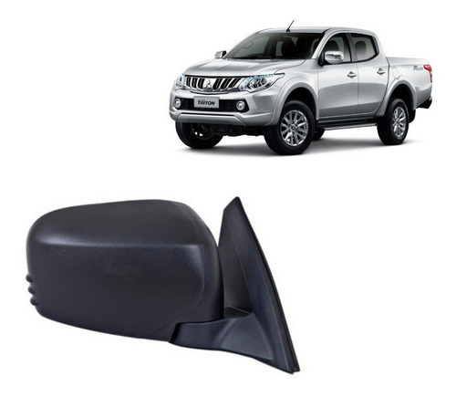 Espejo Derecho Para Mitsubishi L200 Triton 2015 Negro Manual