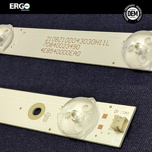Kit Leds Vizio 43ouh6101 (5tiras 10led) - Aluminio, Nuevo.