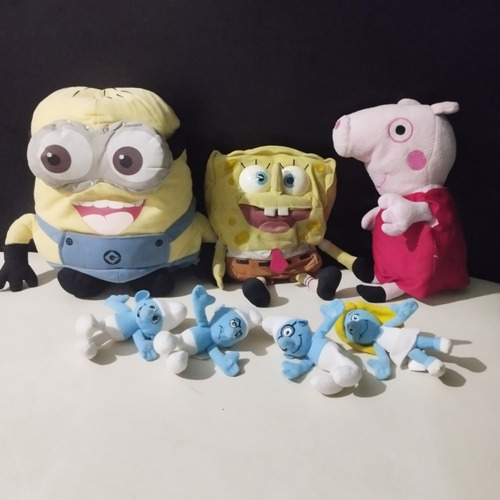 Combo De Juguetes, Peluches Grandes Peppa Minion Bob Esponja