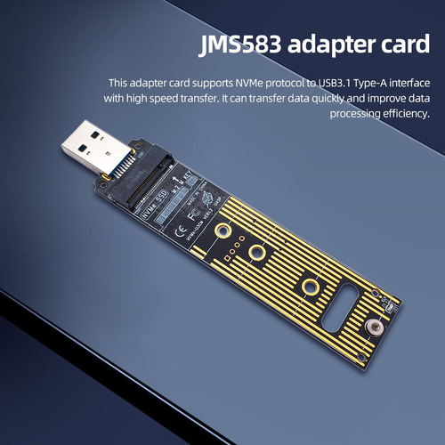 Lector De Tarjetas M.2 Nvme A Usb, Convertidor De Chip Jms58