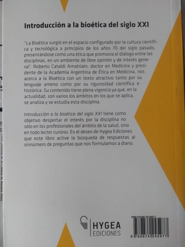 Introduccion A La Bioetica Del Siglo Xxi - Cataldi Amatrian