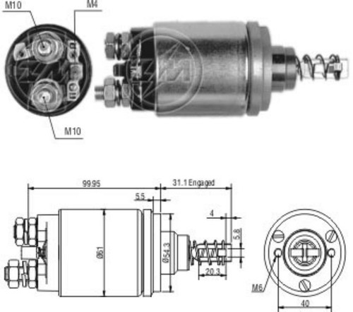 Solenoide Arranque Deutz Tractor 8005 / 9005 12v