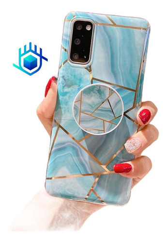 Funda Todos Equipos+ Sujetador + Mica Case Marmol Mujer Dama