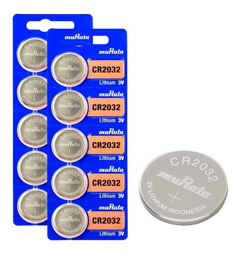 Cr2032 Tipo Moneda 10 Piezas Marca Murata 3v