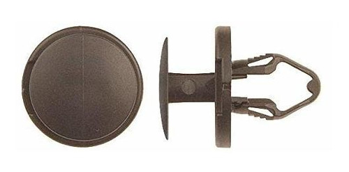 Keyhole Push In Rivet Nylon 8.5mm Dia 14mm Black Pack Of