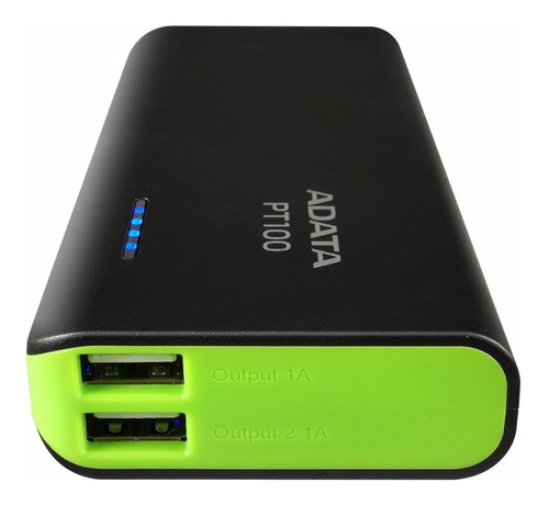 Adata Bateria Cargador Celulares Power Bank Pt100 Negro