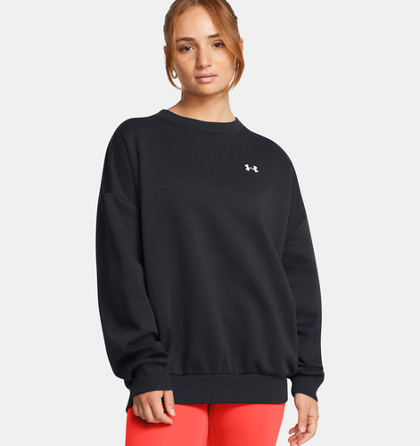 Sudadera Under Armour Rival Fleece Oversized Crew Negra
