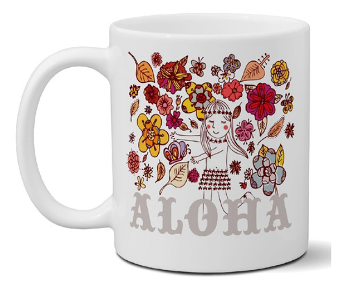 Taza De Cerámica Alhoa Meditación Importada Exclusiva Art T 