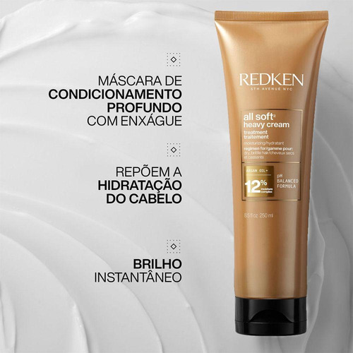 Kit Redken All Soft Shampoo 300ml + Máscara 250ml