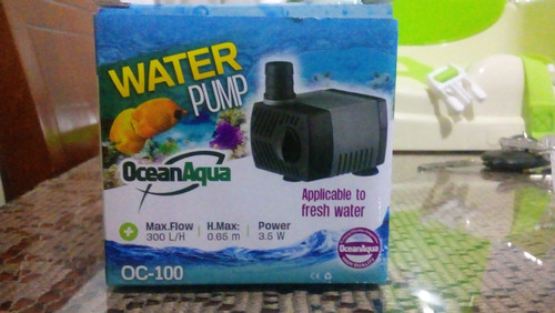 Imagen 2 de 4 de Bomba Subida Ocean Aqua Oc-100 300l/h .65m 3.5w Acuario