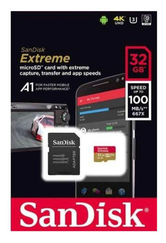 Cartão Micro Sdx-uhs Sandisk Extreme 32gb