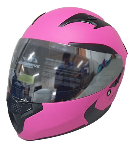 Casco Integral Rosa Moto Orthrus / Dot / Mica Visor