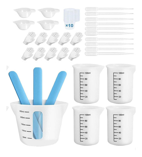 Kit De Herramientas De Tazas Medidoras De Resina De Silicona