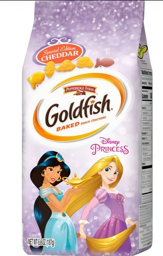 Goldfish Cheddar Disney Princes Jazmin Rapunzel 6.6 Oz 187 G