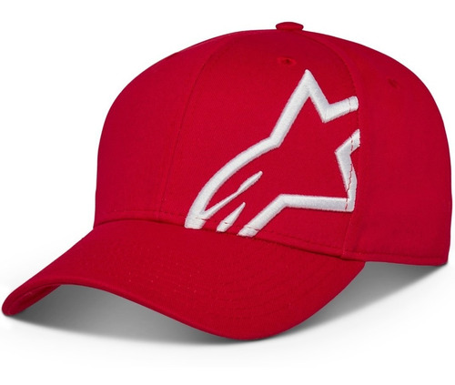 Boné Regulagem Alpinestars Corp Snap 2 Vermelho Branco