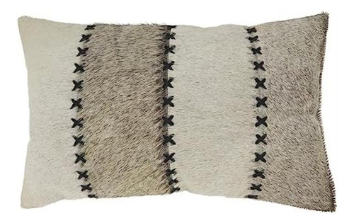 Saro Lifestyle Funda De Almohada Hecha A Mano Con Pelo Sobre