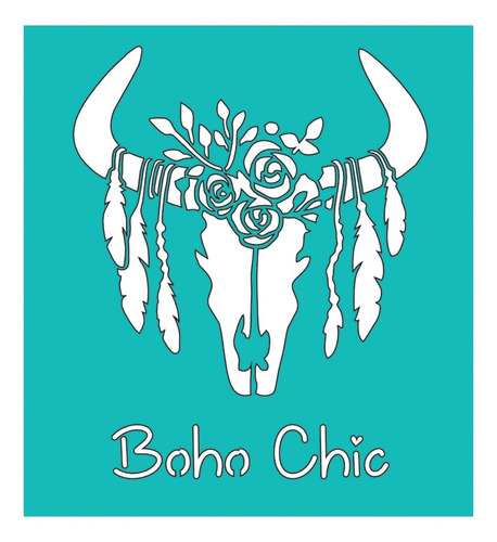 Imagen 2 de 7 de Stencil Laura Craft Set Boho Chic Plumas