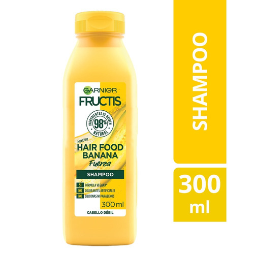 Imagen 1 de 7 de Shampoo Hair Food Banana 300ml Fructis