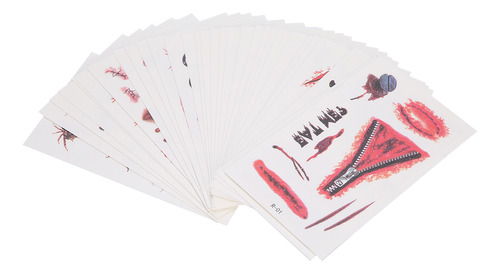 Pegatinas Sangrantes S De 30 Hojas Para Heridas Temporales D
