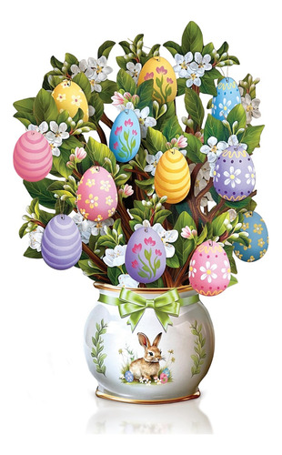 Tarjetas De Papel, Árbol De Huevos De Pascua, Florero Foreve