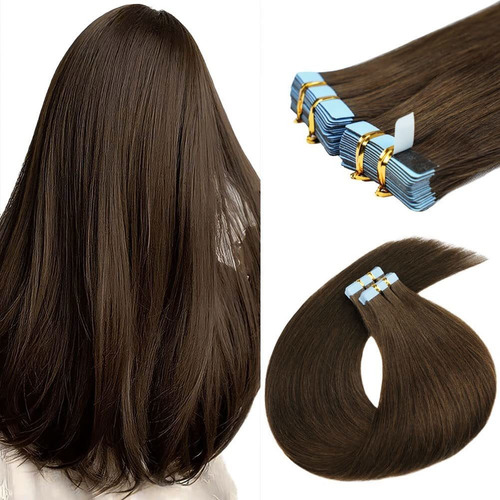 Extensiones De Cabello Humano Con Cinta Adhesiva De 16 Pulga