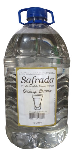 Cachaça Safrada Branca Tradicional De Minas Gerais 5 Litros