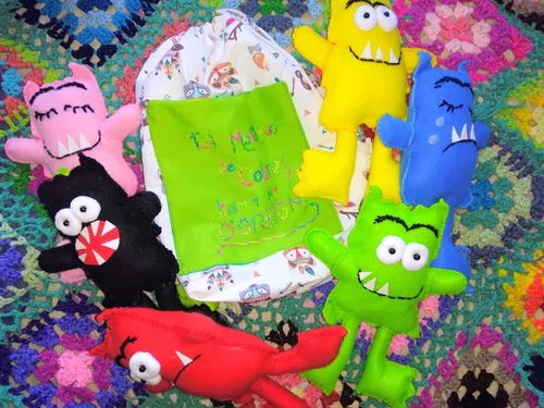 Muñecos El Monstruo De Colores X6 Mochila Personalizada Envío