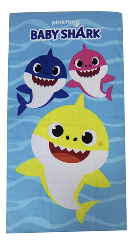 Toalla / Toallón Baby Shark Playero Playa 130x70 Oficial