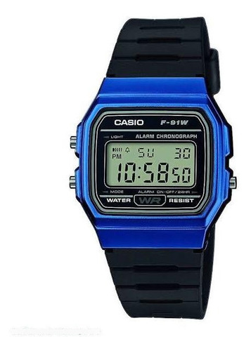 Reloj Casio F-91 Marco Azul