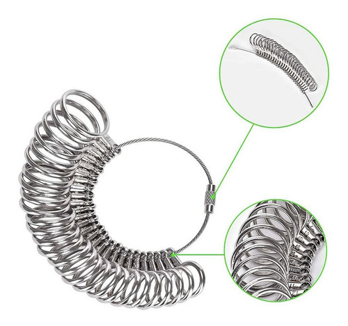 Medidor De Talles Para Anillos Joyería.