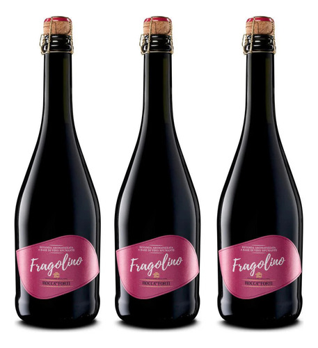 Pack 3 Piezas De Vino Tinto Fragolino Rocca Dei Forti 750 Ml