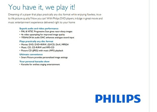 Reproductor Dvd Philiphs Ramos