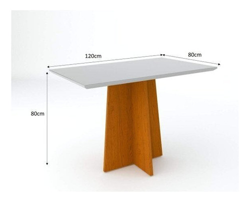 Conjunto Sala De Jantar Mesa 120cm E 4 Cadeiras Amanda New