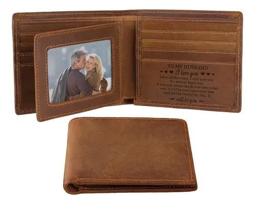 comprar Fodiyaer Regalos Para Marido, Cartera De Cuero Grabada Ideas