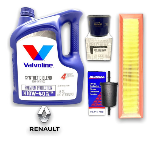 Kit Service Renault Clio 1.2 3 Filtros + Aceite 10w40