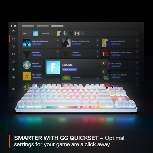 Teclado Steelseries Apex Pro Tkl Gen 3 Blanco Omnipoint 3.0