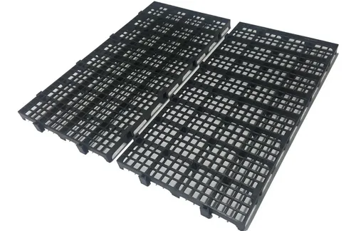 10 Pcs Pallet Estrado Plásticos Preto 25x50x2,5cm Piso Palete Plástico Modular Marwell